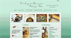 Desktop Screenshot of horlogerie-ancienne-philippe-mas.com